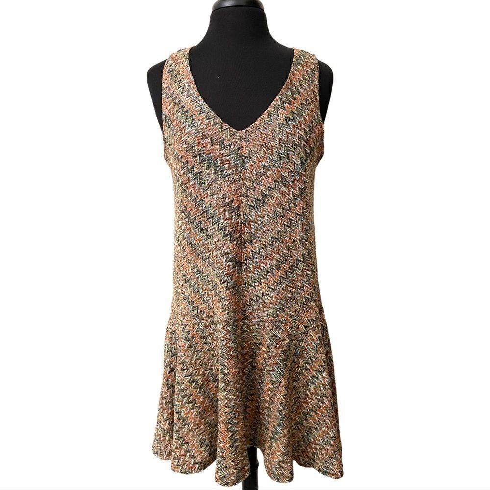 𝅺Maeve Westwater Chevron OpenKnit Dress Swing Sz MP
